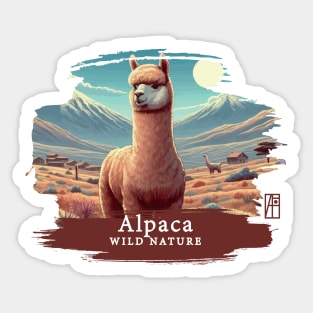 Alpaca - WILD NATURE - ALPACA - 12 Sticker
